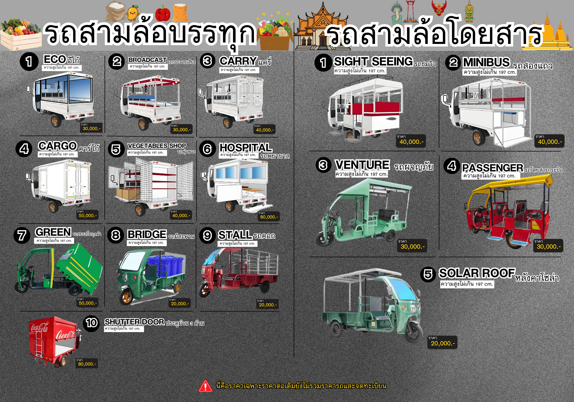 sumota รถไฟฟ้า 3 ล้อ