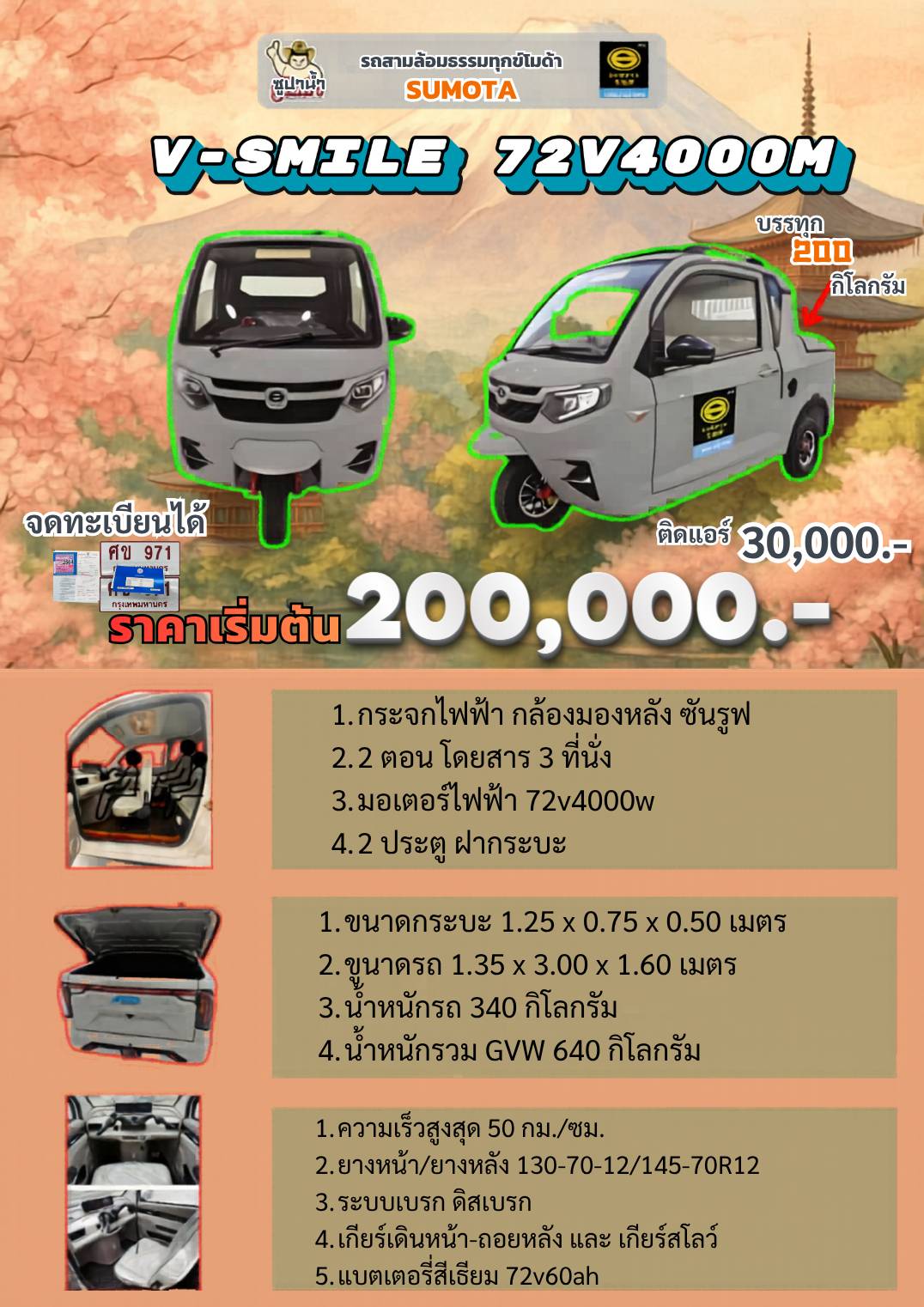 รถไฟฟ้า 3 ล้อ